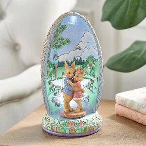 Decorative Easter Egg with Bunny Couple